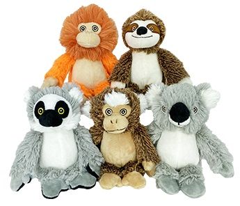 Multipet Minipet Plush Bark Buddies Assorted Dog Toy