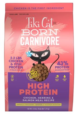 Tiki Cat Born Carnivore Grain-Free Chicken, Herring & Salmon Dry Cat Food