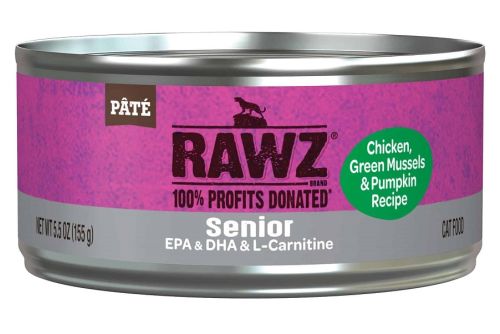 RAWZ Senior Chicken, Green Mussels and Pumpkin Canned Cat Food 24 x 5.5oz