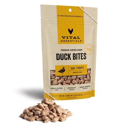 Vital Essentials Freeze-Dried Duck Bites Dog Treats