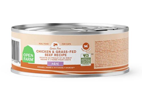 Open Farm Harvest Chicken and Grass-Fed Beef Pate Canned Cat Food 