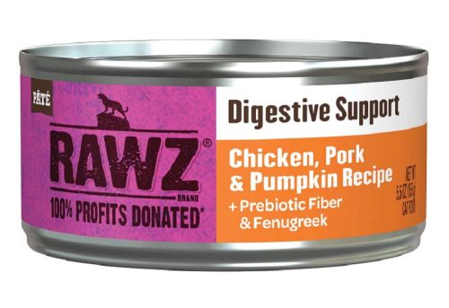 RAWZ Digestive Support Chicken, Pork and Pumpkin Canned Cat Food 24 x 5.5oz
