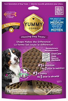 Yummy Combs With Real Chicken Flossing Dog Treats - Medium