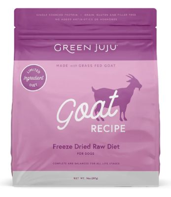 Green Juju Freeze Dried Raw Goat Dog Food - 14oz (397g)