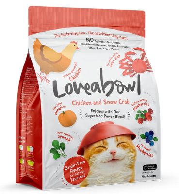 Loveabowl Grain-Free Chicken and Snow Crab Dry Cat Food