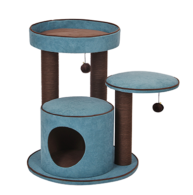 PetPals MEADOWS Chenille 2-Level Cat Tree