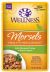 Wellness Healthy Indulgence Morsels Grain Free Chicken & Turkey in Savory Sauce Cat Food Pouches 24 x 3 oz