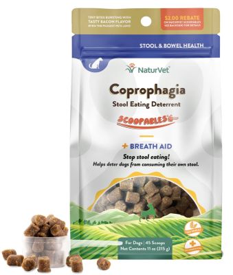 NaturVet Scoopables Coprophagia Stool Eating Deterrent Supplement Soft Chews for Dogs - 45 Scoops