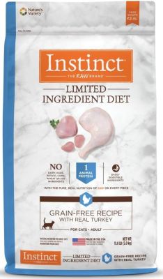 Instinct Limited Ingredient Diet Grain Free Turkey Recipe Dry Cat Food - 11lb