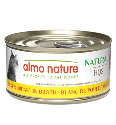 Almo Nature Natural HQS Chicken Breast in Broth Grain-Free Canned Cat Food