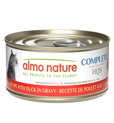 Almo Nature Complete HQS Chicken & Duck in Gravy Grain-Free Canned Cat Food 24x2.47oz