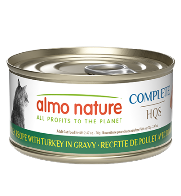 Almo Nature Complete HQS Chicken & Turkey in Gravy Grain-Free Canned Cat Food 24x2.47oz