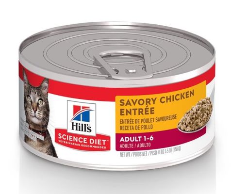 Hill's Science Diet Adult Savoury Chicken Entree Canned Cat Food - 24 x 5.5oz