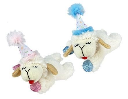 Multipet Lamb Chop Birthday 4.5" Cat Toy