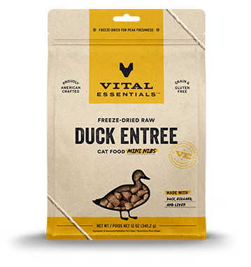 Vital Essentials Duck Entree Mini Nibs Freeze Dried Raw Cat Food