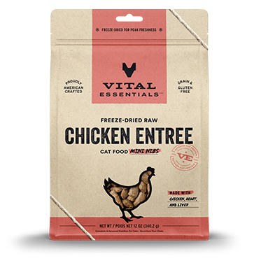 Vital Essentials Chicken Entree Mini Nibs Freeze Dried Raw Cat Food