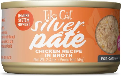 Tiki Cat Silver Pate Chicken Recipe In Broth Canned Cat Food - 12x2.4oz