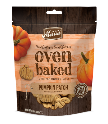 Merrick Oven Baked Pumpkin Patch with Real Pumpkin Dog Treats - 11oz