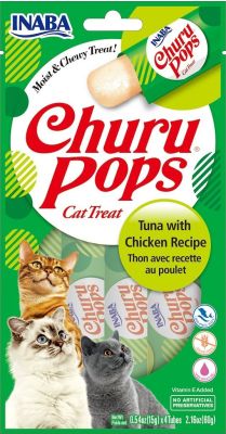 Inaba Churu Pops Grain-Free Tuna with Chicken Cat Treats 