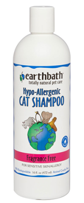 Earthbath Hypo-Allergenic Fragrance Free Cat Shampoo 16oz
