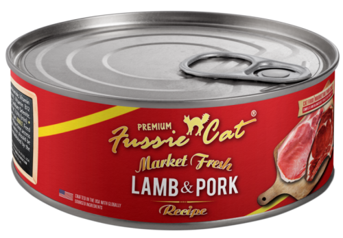 Fussie Cat Market Fresh Lamb and Pork Recipe Canned Cat Food 24 x 5.5oz