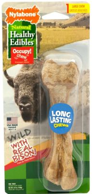 Nylabone Natural Healthy Edibles Wild with Real Bison Large Dog Treat - 1 Count