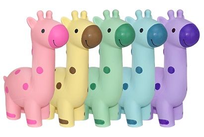 Multipet Minipet Latex Giraffe Assorted Dog Toy