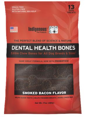 Indigenous Pet Dental Health Bones Smoke Bacon Flavour Dog Treats