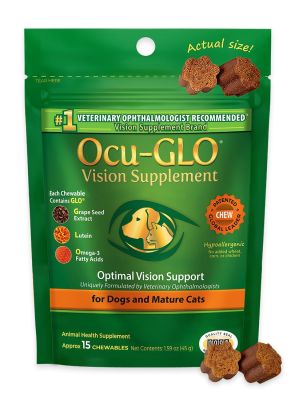 Ocu-GLO Vision Supplement Soft Chews for Dogs and Mature Cats 5+ lbs