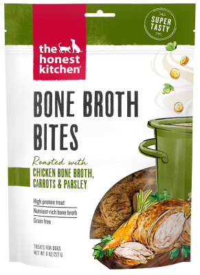 The Honest Kitchen Bone Broth Bites Roasted With Chicken Bone Broth & Carrots Dog Treats - 8oz