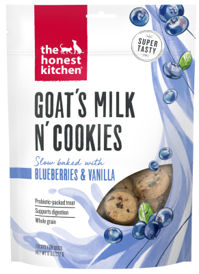 The Honest Kitchen Goat's Milk N' Cookies Slow Baked with Blueberries & Vanilla Dog Treats - 8oz