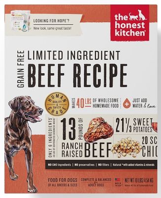 The Honest Kitchen Limited Ingredient Diet Beef Grain-Free Dehydrated Dog Food