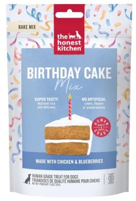 The Honest Kitchen Birthday Cake Mix made with Chicken & Blueberries Human Grade Treat for Dogs - 7.5oz