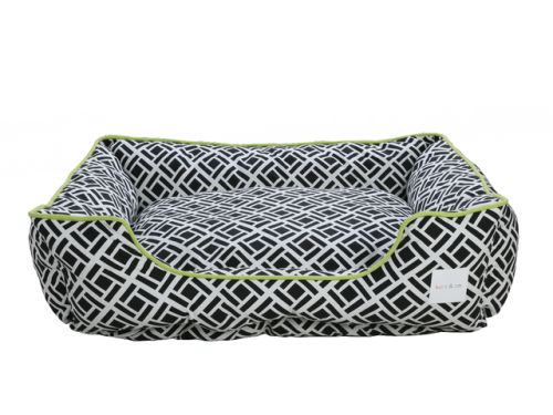 Kort & Co Zingle Black & Green Cuddler Pet Bed