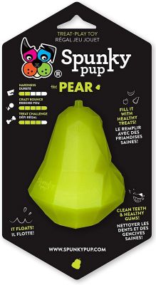 Spunky Pup Treat Holding Pear Dog Toy 