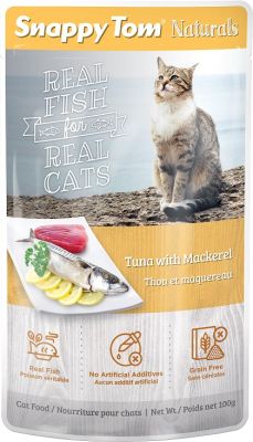 Snappy Tom Naturals Tunna with Mackerel Cat Food Pouches 12 x 100g