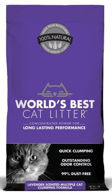 World's Best Cat Litter Lavender Scented Multiple Cat Clumping Formula - 14lb