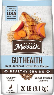 Merrick Healthy Grains Gut Health with Real Chicken & Brown Rice Dry Dog Food-20 lbs