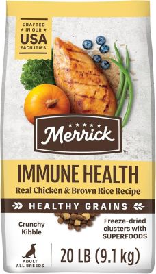Merrick Healthy Grains Immune Health with Real Chicken & Brown Rice Dry Dog Food-20 lbs