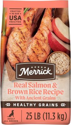 Merrick Healthy Grains with Real Salmon & Brown Rice Dry Dog Food-25 lbs