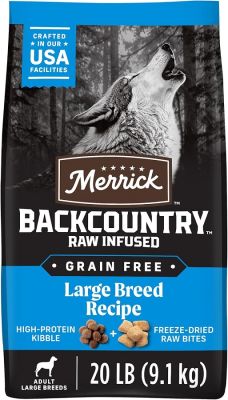 Merrick Backcountry Raw Infused Large Breed Grain-Free Dry Dog Food-20 lbs