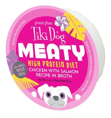 Tiki Dog Meaty Grain-Free Chicken with Salmon Wet Dog Food 4 x 3oz