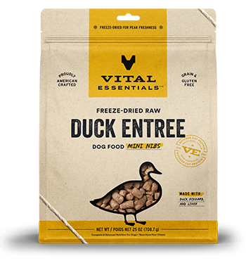 Vital Essentials Duck Entree Mini Nibs Freeze Dried Raw Dog Food