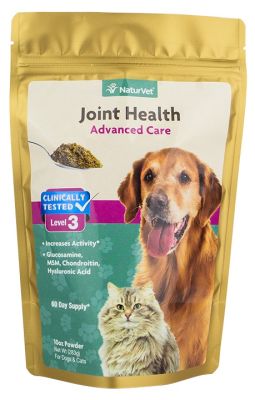 NaturVet Joint Health Level 3 Advanced Joint Support Dog & Cat Powder Supplement 10oz - 60 Day