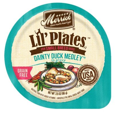 Merrick Lil' Plates Grain-Free Dainty Duck Medley Small Breed Wet Dog Food 12x3.5oz - BB Date: June 2026