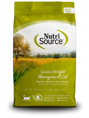 NutriSource Senior/Weight Management Chicken Meal & Pea Recipe With Wholesome Grains Dry Cat Food