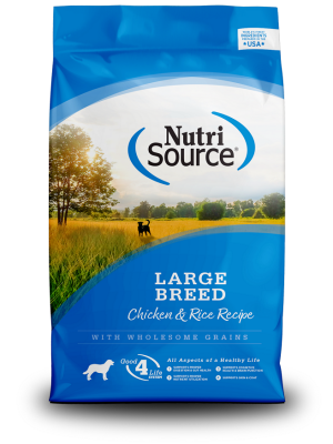 NutriSource Large Breed Adult Chicken & Rice Recipe with Wholesome Grains Dry Dog Food -26 lbs