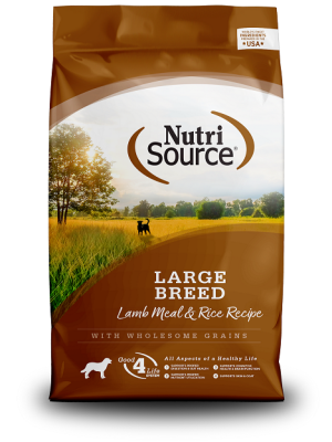 NutriSource Large Breed Lamb Meal & Rice Recipe with Wholesome Grains Dry Dog Food - 26 lbs