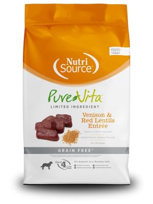 NutriSource PureVita Limited Ingredient Grain Free Venison & Red Lentils Entree Dry Dog Food