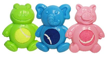 Multipet Minipet Tennis Tummies Assorted 4" Dog Toy